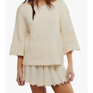Free People Kenzie Sweater and Skirt Set in Natural